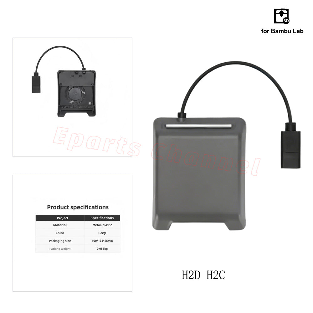 Hot-end Reinforced Fan for Bambu Lab H2D/H2C 3D printer accessories