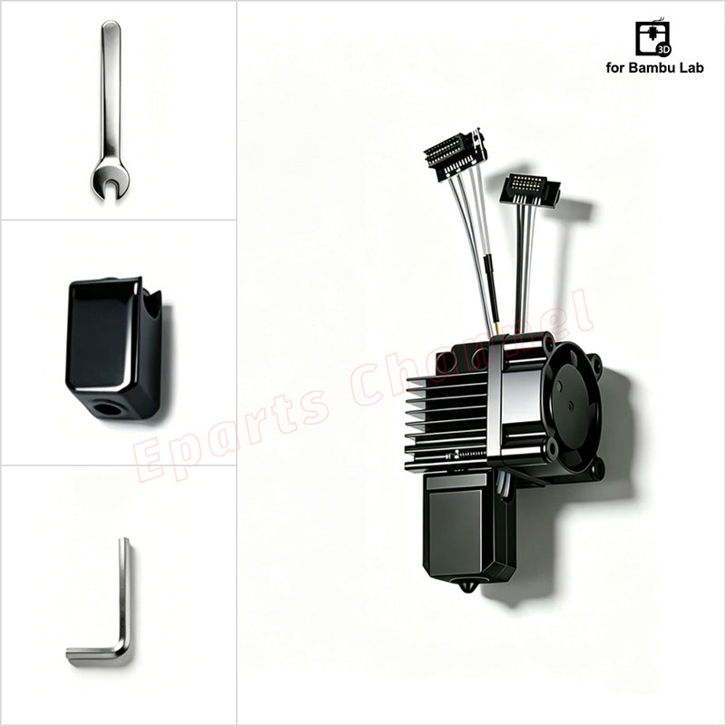 3D Printer Accessories for Bambu Lab X1 X1C P1P P1S Hot End Nozzle Upgrades Featuring Steel Nozzles Fans