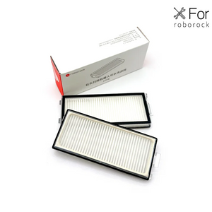 Two pleated replacement filters for Roborock Qrevo Curv 2 Flow with retail packaging