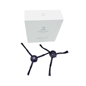 Two black three-arm side brushes with packaging for Roborock S8 Max Ultra and S8 MaxV Ultra