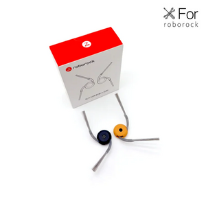Two replacement side brushes for Roborock Qrevo Curv 2 Flow with retail packaging