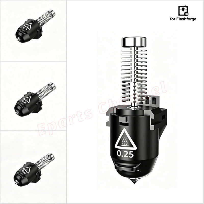 For Flashforge 3D Printer AD5M Nozzle 0.25mm/0.4mm/0.6mm/0.8mm Pro High Temperature Resistant Suitable For AD5M&Pro 280 ℃  Kit