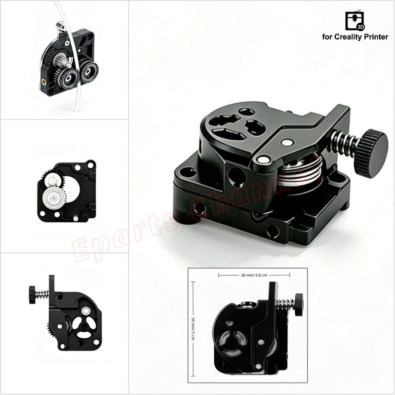 3D Printer Accessories k1 Max Extruder Upgrade Direct Drive Dual Gear Feeding All Metal Kit for Creality k1/k1 Max/K1C