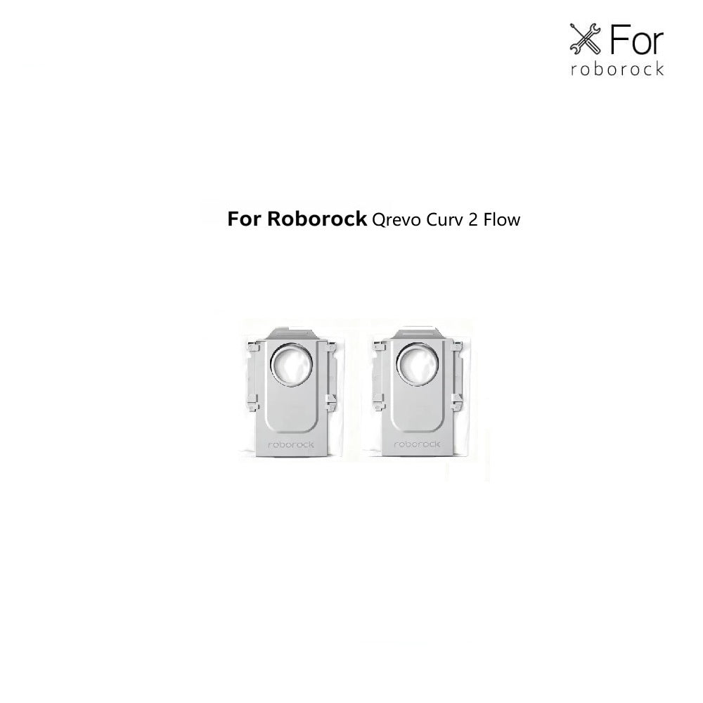 Two replacement dust bags for Roborock Qrevo Curv 2 Flow