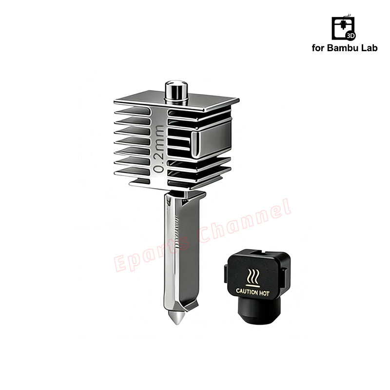 For BambuLab A1/A1 Mini 3D Printer 0.2/0.4/0.6/0.8mm Printing Smooth Printing Stainless Steel Nozzle Hot End Kit Wear Resistance