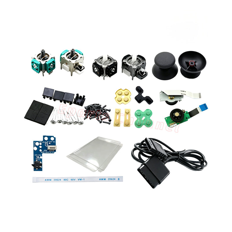For PS2 Host Handle Repair Accessories Joystick Cap Power Switch Handle Conductive Adhesive Storage Box Handle Extension Cable
