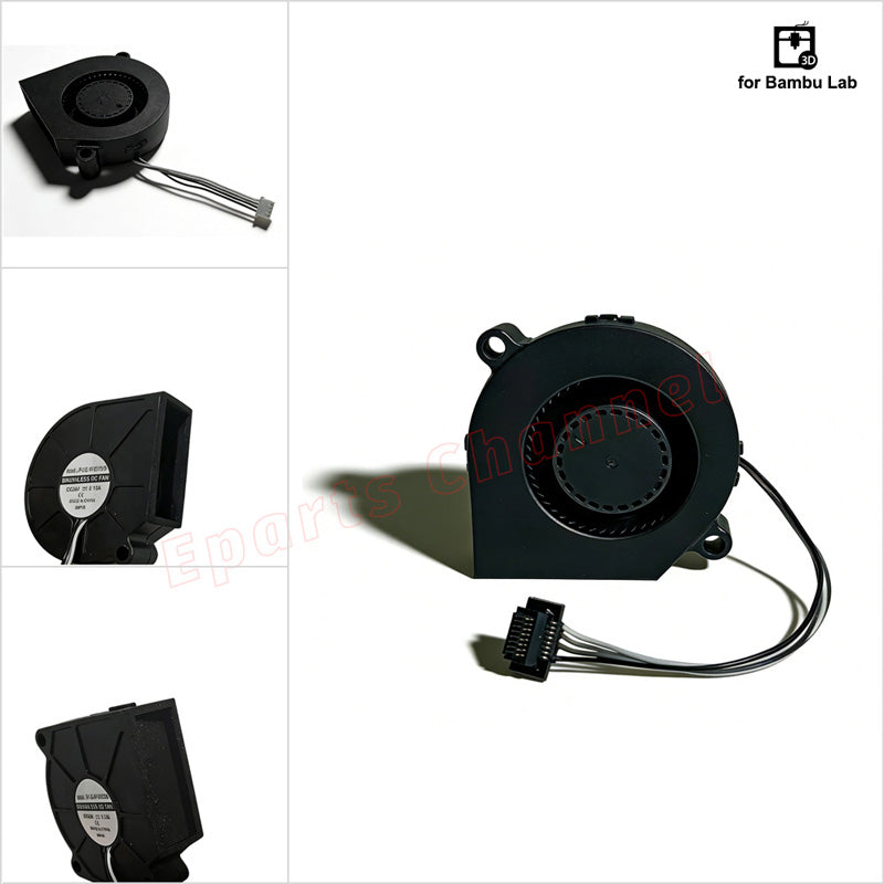 3D Printer Parts For Bambu Lab X1/X1C/P1P/P1S Hot-End Tool 9500 Rpm Upgraded Version P1/X1 Series 5015 Blower Fan