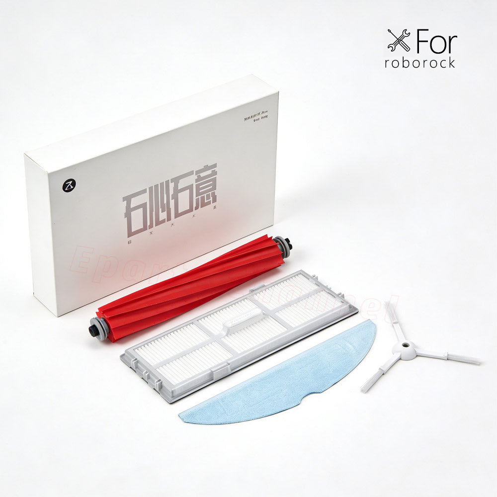 Original Roborock Mop Cloths Washable Dustbin Filter Side Brush for Roborock S7 S7 MaxV Vacuum Cleaner Spare Parts Gift Box