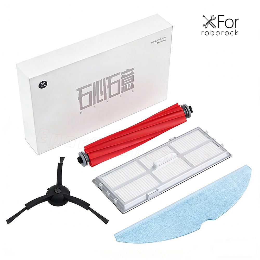 Original Roborock Mop Cloths Washable Dustbin Filter Side Brush for Roborock S7 S7 MaxV Vacuum Cleaner Spare Parts Gift Box