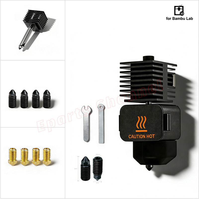 3D Printer Accessories For Bambu Lab Hot End A1/A1mini Upgrade 2.0 Nozzle Kit Hardened Steel Nozzle 0.2mm/0.4mm/0.6mm/0.8mm